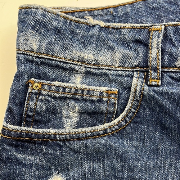 Mango Denim Cutoff Shorts High Rise Size 6 - Picture 13 of 16